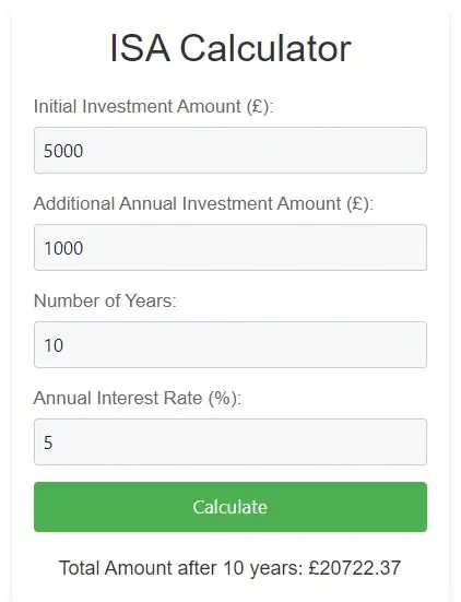 ISA_Calculator